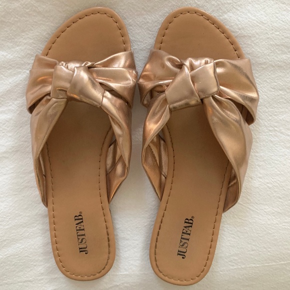 JustFab Shoes - Rose Gold Knot Sandals